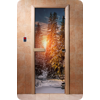 Дверь для сауны DoorWood (Дорвуд) 70x180 Фотопечать A093 правая, коробка ольха