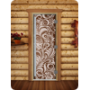 Дверь для сауны DoorWood (Дорвуд) 80x190 Престиж (с рисунком) Хохлома правая (бронза)