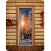 Дверь для сауны DoorWood (Дорвуд) 80x200 Престиж Фотопечать A093 левая
