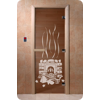 Дверь для сауны DoorWood (Дорвуд) 70x200 Основная серия Банька (бронза)  левая