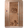 Дверь для сауны DoorWood (Дорвуд) 80x180 Основная серия Лебединое озеро (бронза матовое) правая
