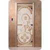 Дверь для сауны DoorWood (Дорвуд) 80x180 Основная серия Посейдон (сатин) правая