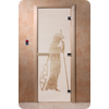 Дверь для сауны DoorWood (Дорвуд) 80x180 Основная серия Рим (сатин) левая