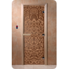 Дверь для сауны DoorWood (Дорвуд) 80x180 Основная серия Флоренция (бронза матовое) левая