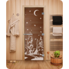 Дверь для сауны DoorWood (Дорвуд) 70x190 Эталон Зима (бронза) правая