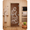 Дверь для сауны DoorWood (Дорвуд) 70x190 Эталон Искушение (бронза) левая