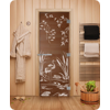 Дверь для сауны DoorWood (Дорвуд) 70x190 Эталон Камышовый рай (бронза) правая