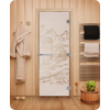 Дверь для сауны DoorWood (Дорвуд) 80x200 Эталон Китай (сатин) левая