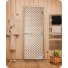Дверь для сауны DoorWood (Дорвуд) 80x200 Эталон Мираж (сатин) правая