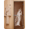 Дверь для сауны DoorWood (Дорвуд) 80x200 Эталон Рим (бронза матовая) левая
