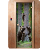 Дверь для сауны DoorWood (Дорвуд) 70x190 Классика Фотопечать A064, правая, коробка хвоя