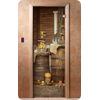 Дверь для сауны DoorWood (Дорвуд) 70x190 Классика Фотопечать A073, левая, коробка хвоя
