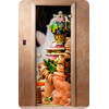 Дверь для сауны DoorWood (Дорвуд) 70x190 Классика Фотопечать A075, левая, коробка хвоя