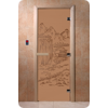 Дверь для сауны DoorWood (Дорвуд) 70x210 Основная серия Китай (бронза матовое), левая
