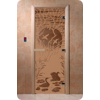 Дверь для сауны DoorWood (Дорвуд) 70x210 Основная серия Лебединое озеро (бронза матовое), правая