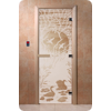Дверь для сауны DoorWood (Дорвуд) 70x210 Основная серия Лебединое озеро (сатин), левая