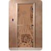 Дверь для сауны DoorWood (Дорвуд) 80x210 Основная серия Волшебный пар (бронза матовое), правая