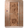 Дверь для сауны DoorWood (Дорвуд) 80x210 Основная серия Горячий пар (бронза матовое), левая