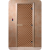 Дверь для сауны DoorWood (Дорвуд) 90x200 Основная серия Мираж (бронза матовое), левая