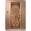 Дверь для сауны DoorWood (Дорвуд) 90x200 Основная серия Посейдон (бронза матовое), левая