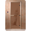 Дверь для сауны DoorWood (Дорвуд) 90x200 Основная серия Рим (бронза матовое), правая