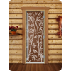 Дверь для сауны DoorWood (Дорвуд) 80x190 Престиж (с рисунком) Бамбук и бабочки левая (бронза матовая)