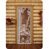 Дверь для сауны DoorWood (Дорвуд) 80x190 Престиж (с рисунком) Мишки левая (бронза матовая)