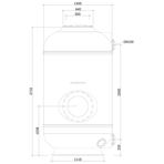  Фильтр песочный Evospace Stellar д.1450 мм, DN100, H=2700 мм, звезда (EF.S1450S)