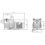  Насос с префильтром Kripsol Ondina OK 33 IE2 (220V, 0,45kW, 0,33HP)
