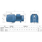  Поверхностный эжекторный насос Pedrollo JSW 1A