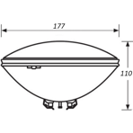      Aquaviva 25 , GAS PAR56-360 LED SMD White