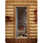 Дверь для сауны DoorWood (Дорвуд) 70x180 Престиж Фотопечать A040 правая