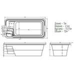    Ocean standart  5x2.4x1.55  :  