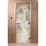 Дверь для сауны DoorWood (Дорвуд) 70x190 Престиж Фотопечать A099, правая, коробка ольха/береза