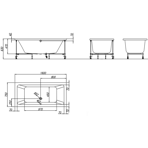  Ванна акриловая Kolpa Elektra 160х75 см, комплектация Basis