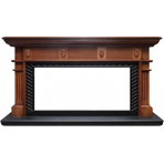 Портал для электрокамина Royal Flame линейный Carlyle, цвет орех с черным