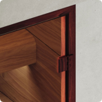  Дверь для турецкой бани DoorWood (Дорвуд) 70x200 АРТ Wood 52 бронза матовая, правая