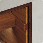  Дверь для турецкой бани DoorWood (Дорвуд) 80x210 АРТ Wood 41 бронза матовая, правая