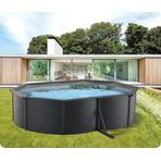  Морозоустойчивый бассейн PoolMagic Anthracite овальный 6.1x3.6x1.3 м с лестницей